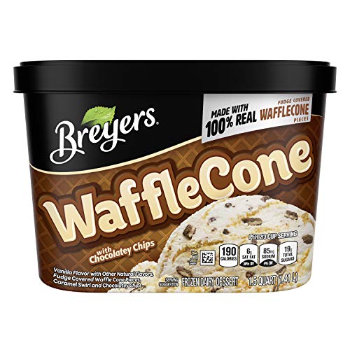 0077567141699 - BLASTS! WAFFLE CONE WITH HERSHEY'S SEMI-SWEET CHOCOLATE CHIPS FROZEN DAIRY DESSERT 1.5 QT,