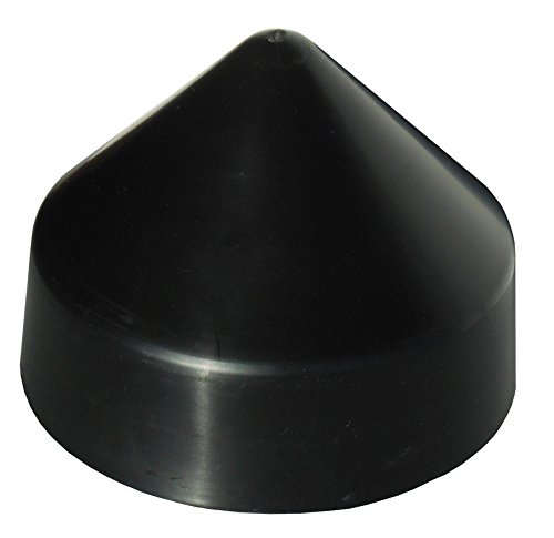 0776113918722 - DOCK EDGE PVC CONE HEAD PILING CAP, BLACK, 7-INCH