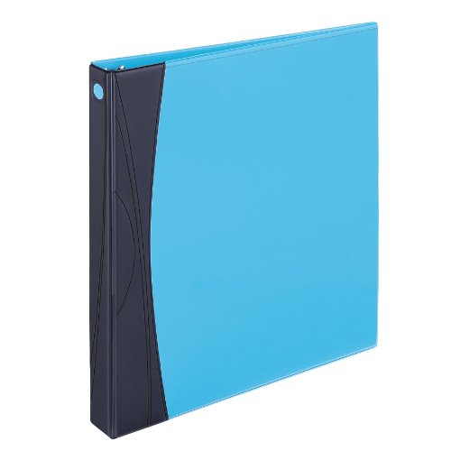 0077711174085 - AVERY COMFORT TOUCH DURABLE VIEW BINDER WITH 1-INCH SLANT RING, HOLDS 8.5 X 11-INCH PAPER, AQUA WITH BLACK SPINE, 1 BINDER