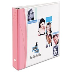 0077711174443 - AVERY COMFORT TOUCH DURABLE VIEW BINDER WITH SLANT D RINGS, 1-1/2-INCH CAPACITY, PINK/WHITE