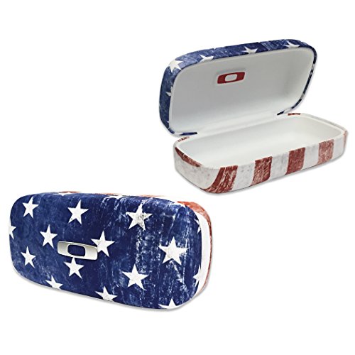 0777779413606 - OAKLEY SQUARE O USA FLAG HARD STORAGE CASE SUNGLASS ACCESSORIES - RED/WHITE/BLUE / ONE SIZE