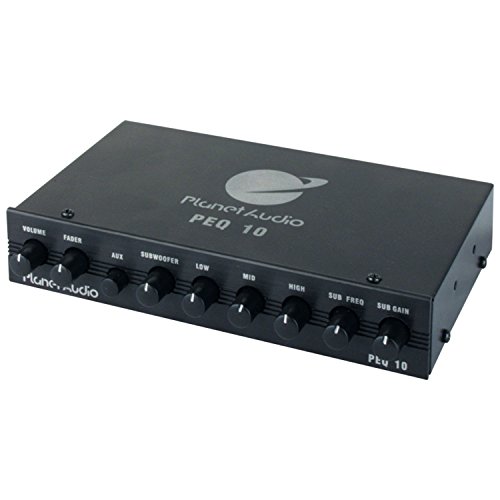 0777779787134 - PLANET AUDIO PEQ10 4 BAND GRAPHIC EQUALIZER SUBWOOFER OUTPUT WITH ADJUSTABLE CROSSOVER