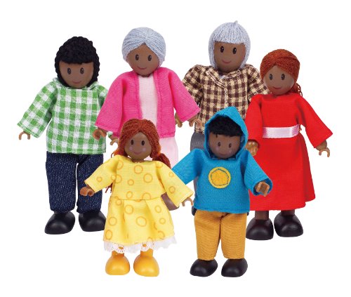 0777904091075 - HAPE - HAPPY FAMILY - AFRICAN AMERICAN DOLL HOUSE SET