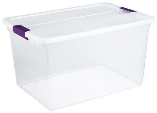 0778295713652 - STERILITE 17571706 66-QUART CLEARVIEW LATCH BOX, CLEAR LID & BASE WITH SWEET PLU