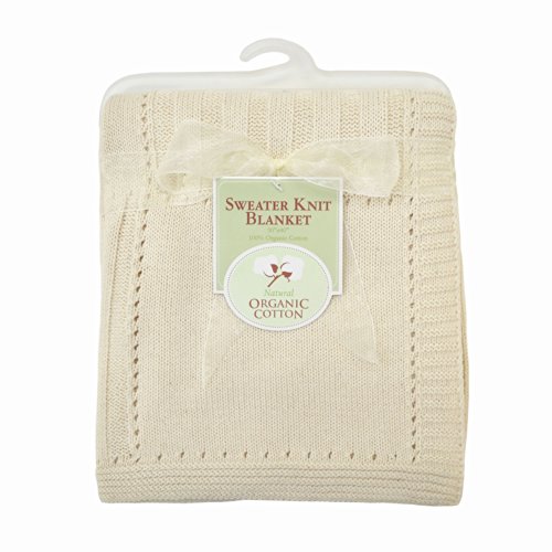 7783428299333 - AMERICAN BABY COMPANY ORGANIC COTTON SWEATER KNIT BLANKET, NATURAL