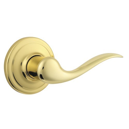 7785004584727 - KWIKSET TUSTIN RIGHT-HANDED HALF-DUMMY LEVER IN POLISHED BRASS COLOR: POLISHED BRASS SIZE: 1 PACK, MODEL: 97880-675