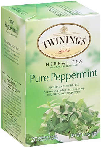 0778554342463 - TWININGS PURE PEPPERMINT HERBAL TEA, 1.41 OUNCE BOX, 20 COUNT