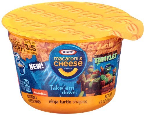 0778554419721 - KRAFT MACARONI AND CHEESE EASY MAC CUPS IN FUN NINJA TURTLE SHAPES,1.9-OUNCE(PACK OF 10) BY KRAFT