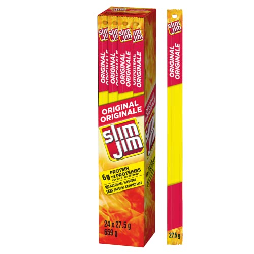 0778554765941 - SLIM JIM GIANT SMOKED MEAT STICK, ORIGINAL FLAVOR, KETO FRIENDLY, 0.97 OUNCE (PACK OF 24)