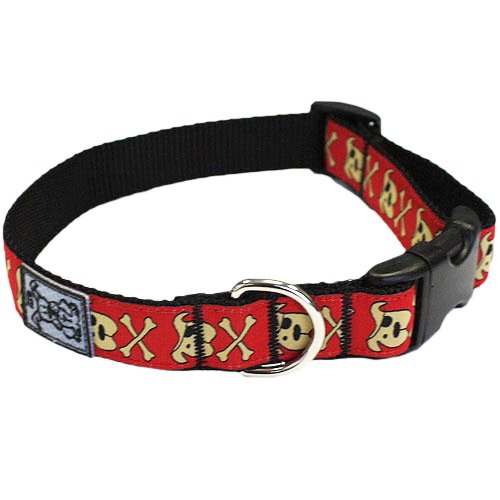 0778810740170 - RC PET PRODUCTS 1-INCH ADJUSTABLE DOG CLIP COLLAR, 12 TO 20-INCH, MEDIUM, PIRATE POOCH