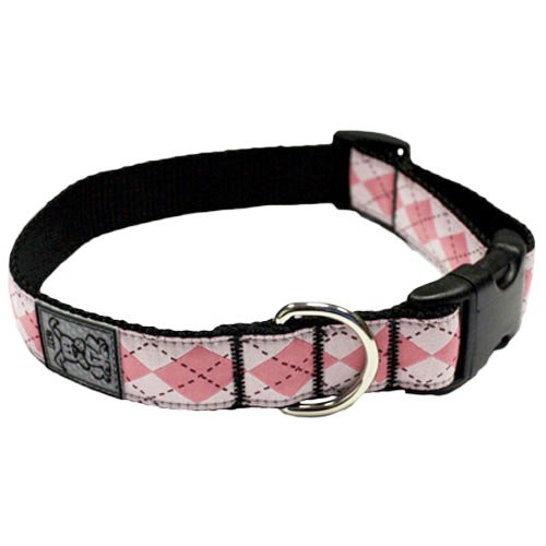 0778810821572 - RC PET PRODUCTS 1-INCH ADJUSTABLE DOG CLIP COLLAR, 15-25-INCH, LARGE, PREPPY GIRL