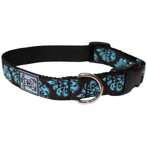 0778810831878 - RC PET PRODUCTS 1-INCH ADJUSTABLE 12 TO 20-INCH DOG CLIP COLLAR, MEDIUM, MODERN DAMASK