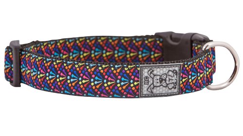 0778810857014 - RC PET PRODUCTS 3/4-INCH ADJUSTABLE DOG CLIP COLLAR, SMALL 9-13-INCH, RAINBOW