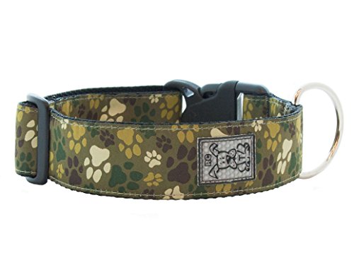 0778810858943 - RC PET PRODUCTS 1-1/2-INCH WIDE DOG CLIP COLLAR, LARGE 15 TO 25-INCH, PITTER PATTER CAMO