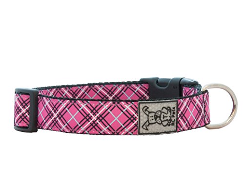 0778810868133 - RC PET PRODUCTS 3/4-INCH ADJUSTABLE DOG COLLAR, SMALL, PINK TARTAN