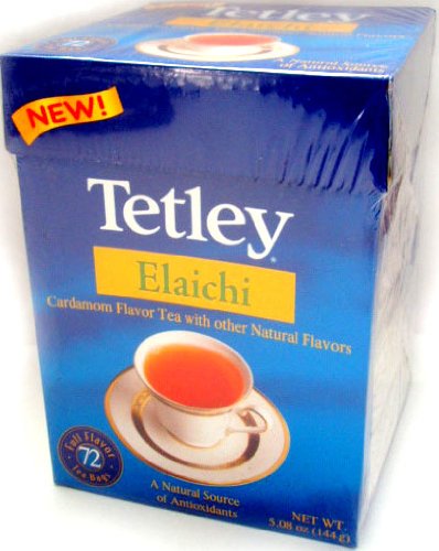 0778894237634 - TETLEY ELAICHI TEA - NEW! (72 TEA BAGS)