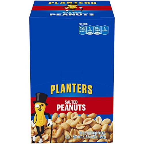 0778894482546 - PLANTERS SALTED PEANUTS SINGLE SERVE (2.5OZ BAGS, PACK OF 15)
