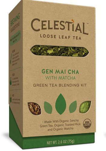 0778894615890 - CELESTIAL LOOSE LEAF TEA GEN MAI CHA WITH MATCHA GREEN TEA BLENDING KIT BY CELESTIAL SEASONINGS