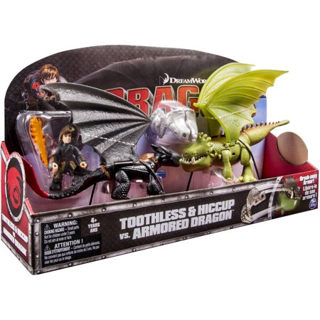 0778988108062 - DREAMWORKS DRAGONS, TOOTHLESS & HICCUP VS. ARMORED DRAGON FIGURES