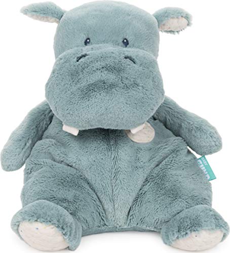 0778988320044 - GUND BABY OH SO SNUGGLY HIPPO LARGE PLUSH STUFFED ANIMAL UNDERSTUFFED AND QUILTED FOR TACTILE PLAY AND SECURITY BLANKET FEEL, FOR BABY AND INFANT, TEAL BLUE AND CREAM, 12.5