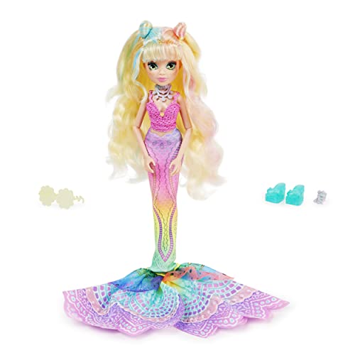 0778988413340 - MERMAID HIGH, SPRING BREAK FINLY MERMAID DOLL & ACCESSORIES WITH REMOVABLE TAIL AND COLOR CHANGE HAIR STREAKS, KIDS TOYS FOR GIRLS AGES 4 AND UP