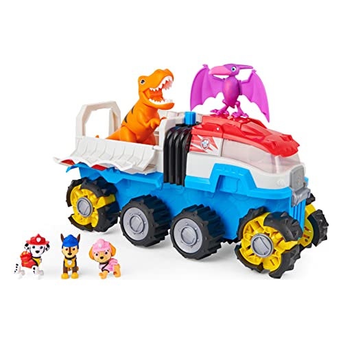 0778988414552 - PAW PATROL, DINO PATROLLER MOTORIZED VEHICLE WITH 3 EXCLUSIVE BONUS ACTION FIGURES AND 2 DINOSAUR TOYS (AMAZON EXCLUSIVE), KIDS TOYS FOR AGES 3 AND UP