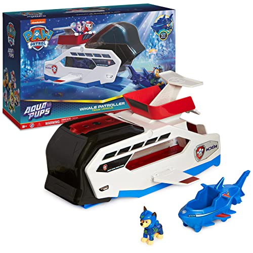0778988436264 - PAW PATROL AQUA PUPS WHALE PATROLLER TEAM VEHICLE WITH CHASE ACTION FIGURE, TOY CAR AND VEHICLE LAUNCHER, KIDS TOYS FOR AGES 3 AND UP