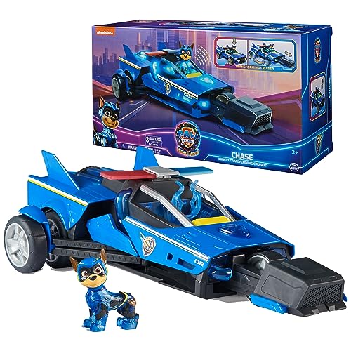 0778988486863 - PAW PATROL: THE MIGHTY MOVIE, CHASE’S MIGHTY TRANSFORMING CRUISER WITH MIGHTY PUPS ACTION FIGURE, LIGHTS AND SOUNDS, KIDS TOYS FOR BOYS & GIRLS 3+