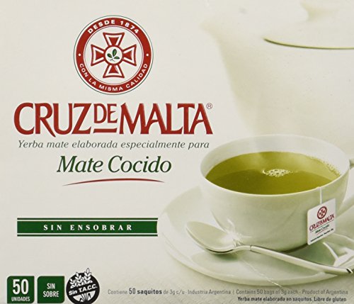 7791445001174 - YERBA MATE CRUZ DE MALTA - MATE COCIDO - 50 TEA BAGS