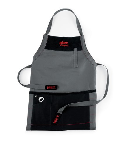 0077924002724 - WEBER BARBECUE APRON WITH ATTACHED BOTTLE OPENER