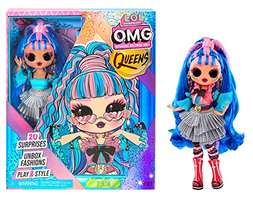 7793665350032 - LOL SURPRISE OMG QUEENS PRISM FASHION DOLL WITH 20 SURPRISES INCLUDING OUTFIT AND ACCESSORIES FOR FASHION TOY, GIRLS AGES 3 AND UP, 10-INCH DOLL