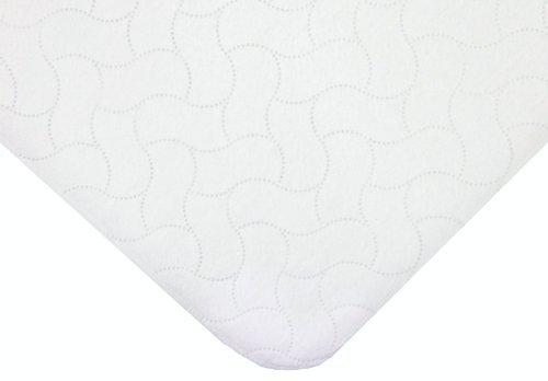 7797478130645 - AMERICAN BABY COMPANY WATERPROOF EMBOSSED QUILT-LIKE FLAT BASSINET PROTECTIVE PAD COVER, WHITE, MODEL: 2856