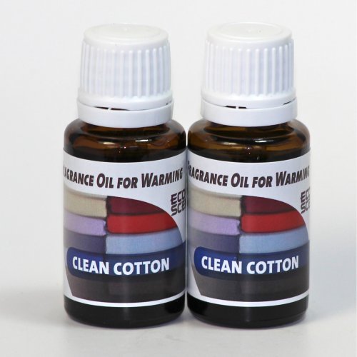 7797478160536 - 2-PACK. CLEAN COTTON FRAGRANCE OIL FOR WARMING FROM ECOSCENTS (15 ML). HIGHLY CONCENTRATED FOR INTENSE FRAGRANCE, READY TO USE - NO WAX OR WATER CARRIER NEEDED., MODEL: