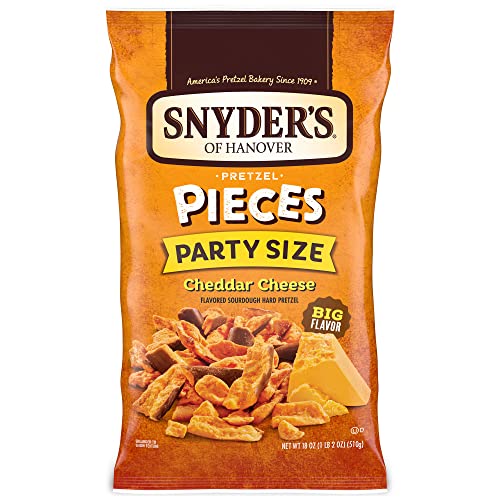 0077975094709 - SNYDERS OF HANOVER PRETZEL PIECES, CHEDDAR CHEESE, PARTY SIZE 18 OZ