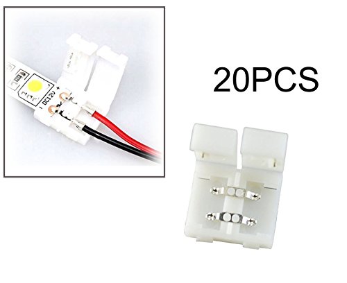7798035378883 - STAR® 20PCS 2PIN SINGLE COLOR LED LIGHT STRIP CONNECTOR - GAPLESS STRIP TO STRIP - BOX ADAPTER FOR 10MM SINGLE COLOR 5050 SMD LED STRIP LIGHTING