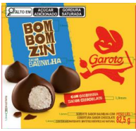 7798304841650 - SORVETE BAUNILHA COBERTURA CHOCOLATE GAROTO BOMBOMZIN CAIXA 82,5G