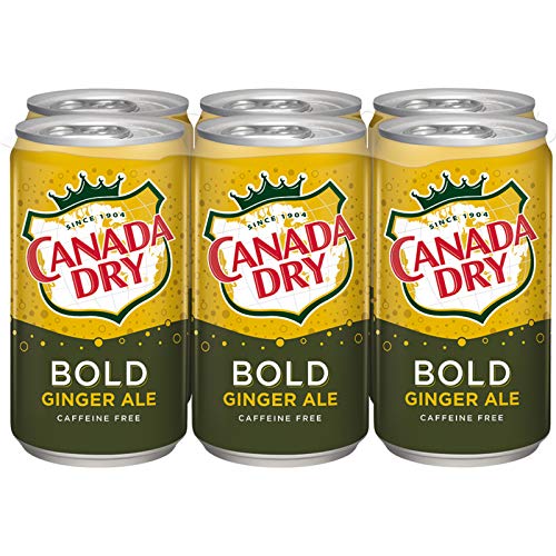 0078000004045 - CANADA DRY BOLD GINGER ALE, 7.5 FLUID OUNCE MINI CANS, 6 PACK