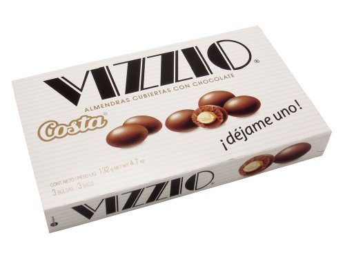 7802215124778 - VIZZIO ALMONDS IN MILK CHOCOLATE BY COSTA. (PACK OF 7)