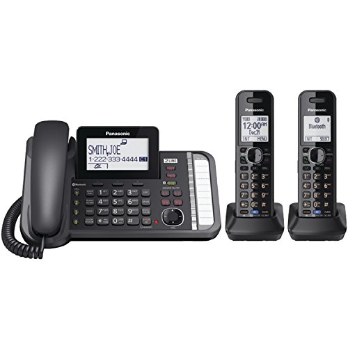 0780320074072 - PANASONIC KX-TG9582B LINK2CELL DECT_6.0 2-HANDSET 2-LINE DIGITAL CORDLESS PHONE