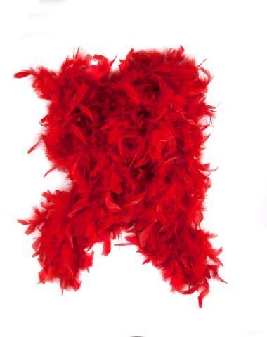 0780984144487 - RED FEATHER BOA