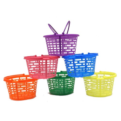 0780984755133 - PLASTIC BRIGHT ROUND BASKETS : PACKAGE OF 12