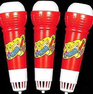 0780984940324 - 12 PACK 7 ECHO MICROPHONE, PLASTIC TOY PARTY FAVOR, NO BATTERIES NEEDED!
