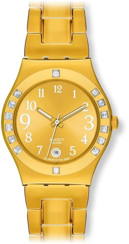 7810220000000 - SWATCH WOMEN'S YLG404G FANCY ME GOLD DIAL AND BRACELET WATCH