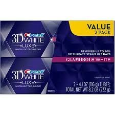 0781119808328 - CREST 3D WHITE LUXE GLAMOROUS WHITE TOOTHPASTE, VIBRANT MINT, SIX PACK, 4.1 OZ