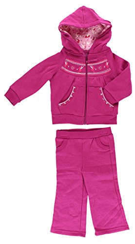0781147319193 - DISNEY BABY GIRLS TINKERBELL FRENCH TERRY TRACK SUIT FUSIA PINK INFANT 18M