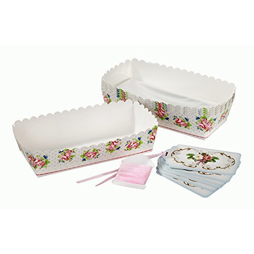0781147349848 - TALKING TABLES FRILLS AND FROSTING LOAF MOLDS (6 PACK), MEDIUM, WHITE BY TALKING TABLES
