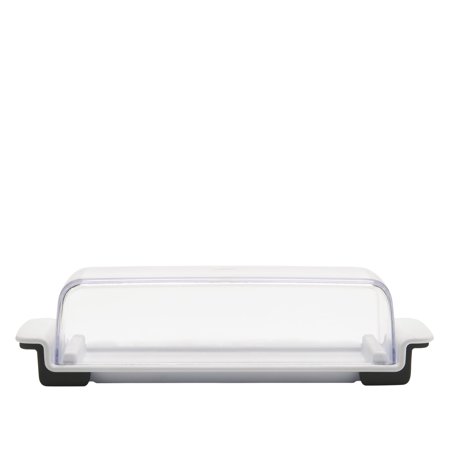0781147358604 - OXO GOOD GRIPS BUTTER DISH, WHITE/CLEAR