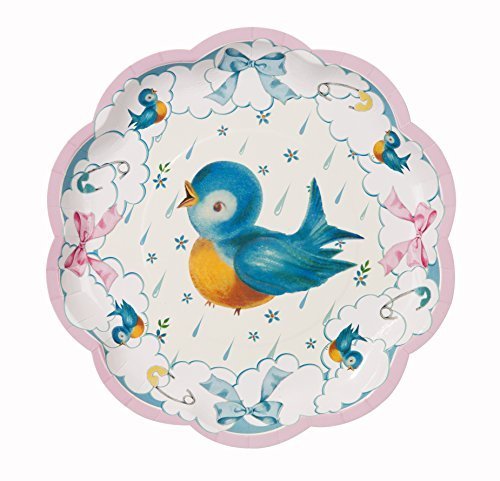 0781147377551 - PRETTY BABY SHOWER PLATES, SET OF 8 BY TALKING TABLES