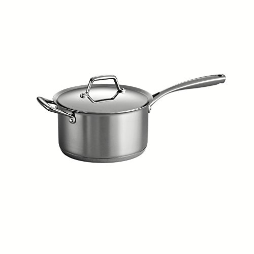 0781147868349 - TRAMONTINA GOURMET PRIMA 18/10 STAINLESS STEEL TRI-PLY BASE COVERED SAUCE PAN, 4-QUART, SILVER