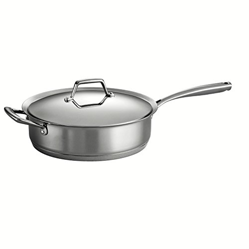 0781147934044 - TRAMONTINA GOURMET PRIMA 18/10 STAINLESS STEEL TRI-PLY BASE 5-QUART COVERED DEEP SAUTE PAN